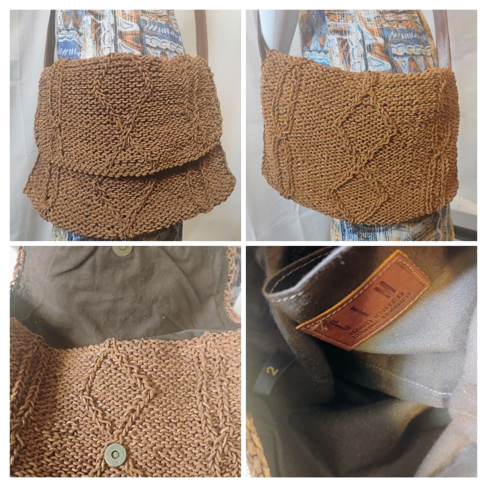 CEM Vintage woven leather handbag